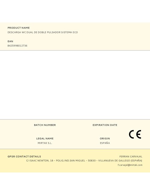 Descarga wc dual de doble pulsador sistema eco