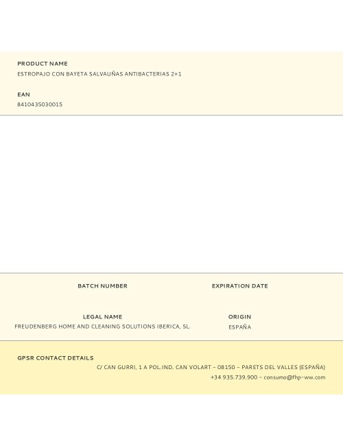 Estropajo con bayeta salvauñas antibacterias 2+1