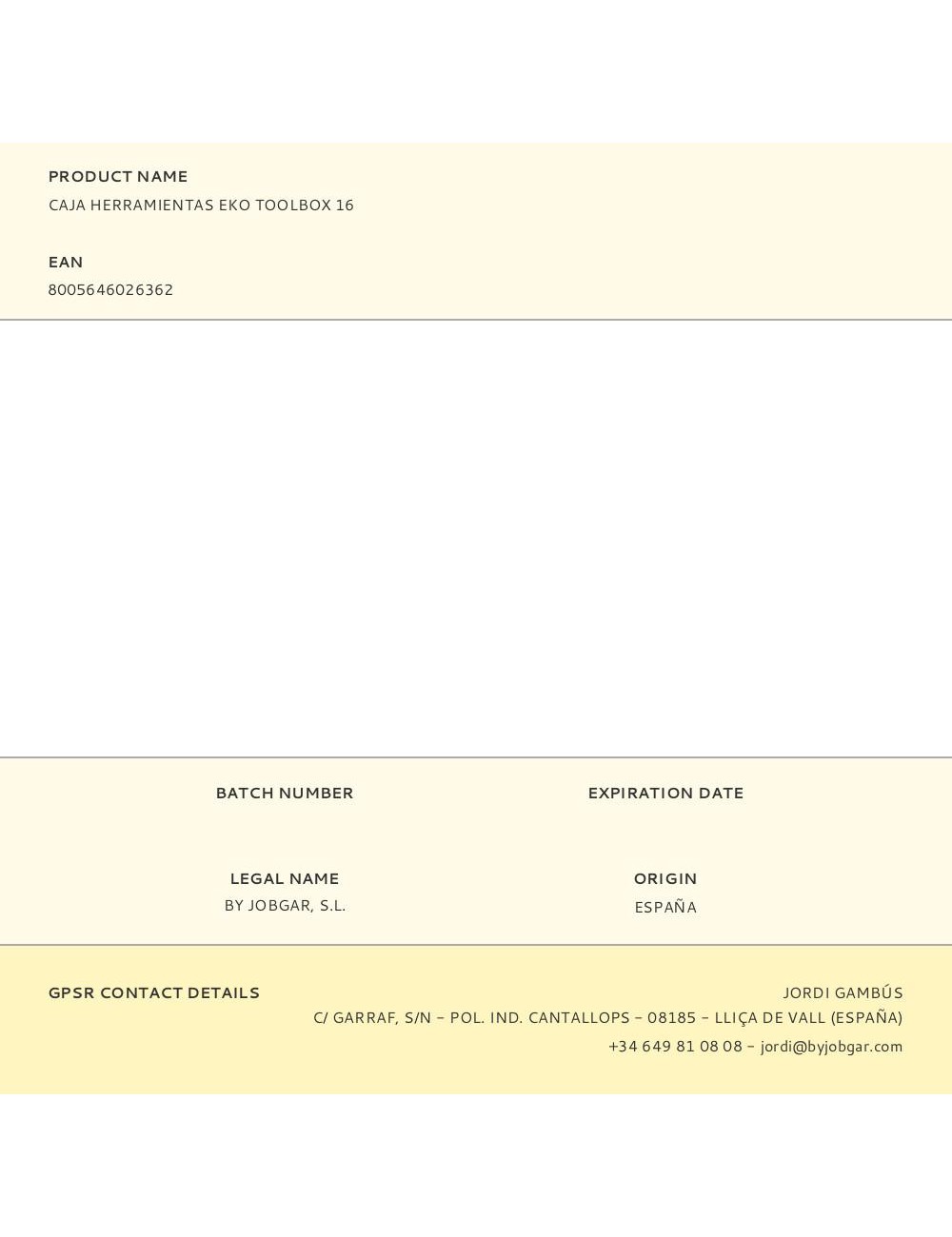 Caja de herramientas eko toolbox 16