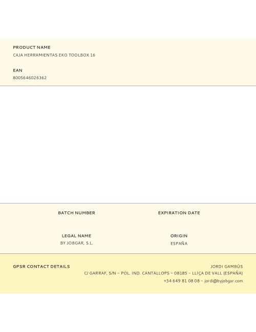 Caja de herramientas eko toolbox 16