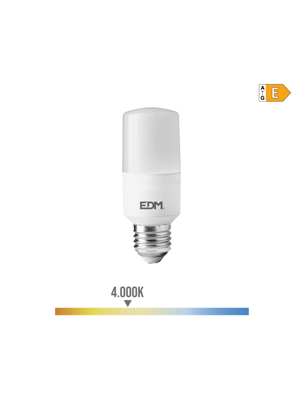 Bombilla tubular led e27 10 w 1100 lm 4000 k luz dia ø4 x 10,7 cm