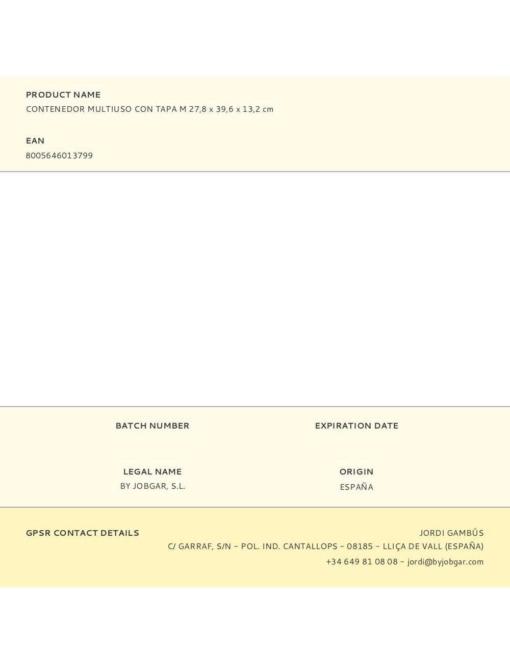 Contenedor multiuso con tapa m 27,8 x 39,6 x 13,2 cm