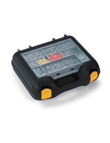 Maletin porta taladro 11 compartimentos 38,7 x 34 x 13 cm