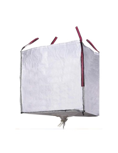 Big bag saco de escombros 90x90x90cm . color blanco aguanta hasta 1000kg densidad 100g/m