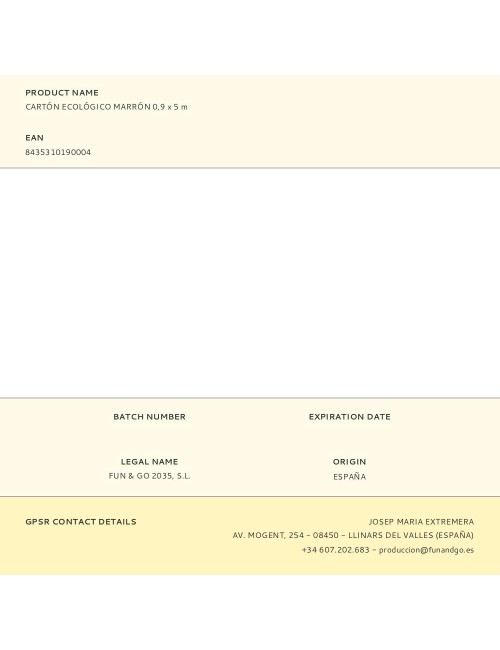 Cartón ecológico marrón 0,9 x 5 m