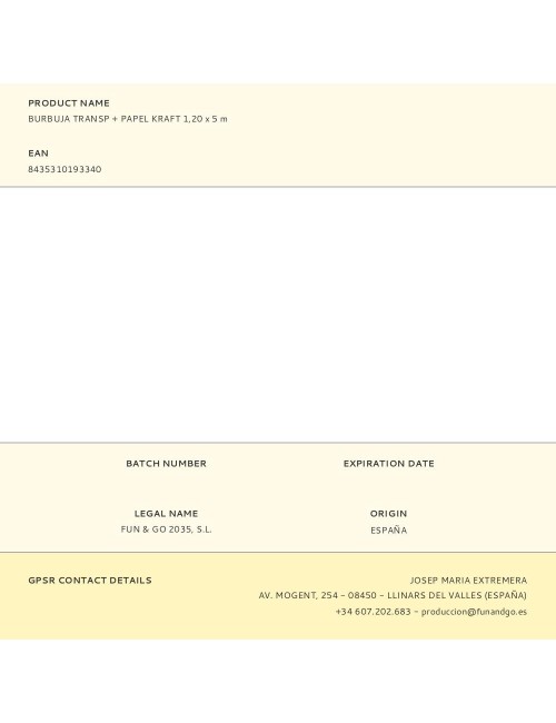 Burbuja transp + papel kraft 1,20 x 5 m