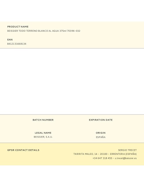 Preparación todo terreno al agua blanco 375 ml