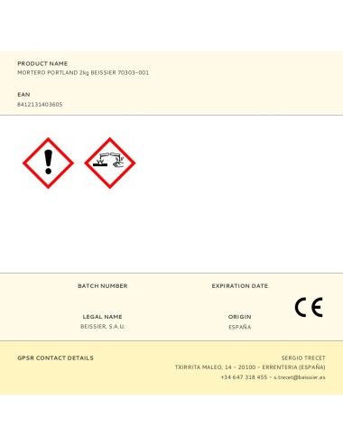 Mortero portland 2 kg