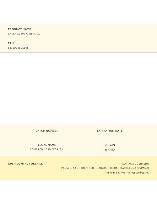 Carcasa 49671 blanca