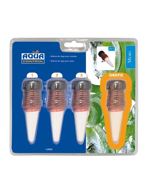 Sistema de riego aquac para macetas 3+1 conos 7 cl/dia blue bird