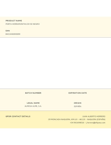 Porta herramientas de 50 negro