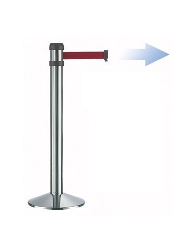 POSTE CROMÁTICO CINTA ROJA, 4 MT. Ø80 POSTE CROMÁTICO CINTA ROJA, 4 MT Ø80