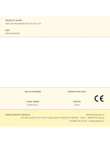 Bota de seguridad riga s3 talla 46