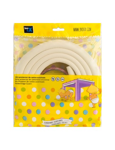 Rollo protector de cantos acolchado 2m blanco 5003-2-001 (blister) inofix