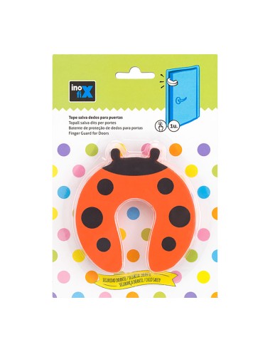 Tope salva dedos puertas rojo 5212-6-001 (blister) inofix