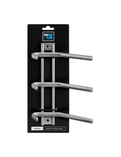 Colgador de acero inoxidable 6 ganchos doble (blister)