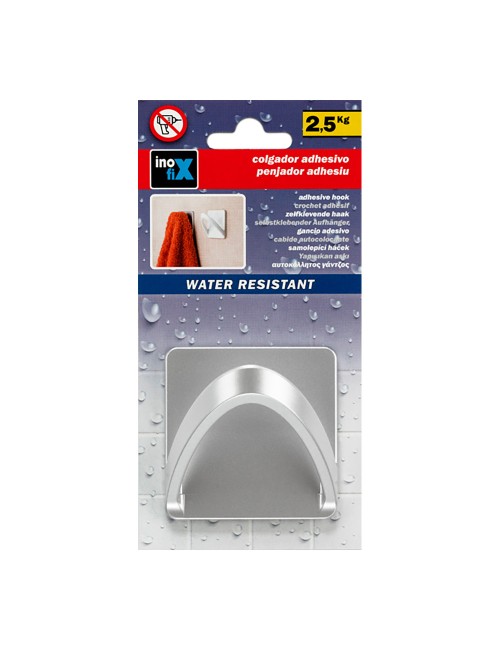 Colgador resistente al agua modelo cinta cromo (blister)