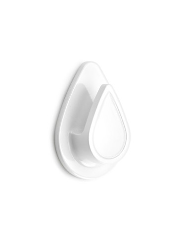 Colgador resistente al agua modelo gota blanco (blister)