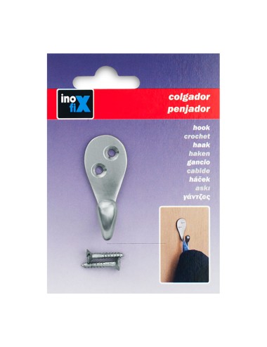 Colgador clasico de laton niquel satinado (blister)