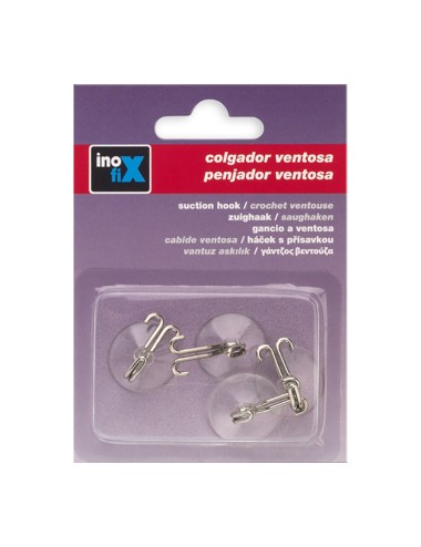 Colgador ventosa ø22mm cromado1 216-1-000 (blister 4 unid.) inofix
