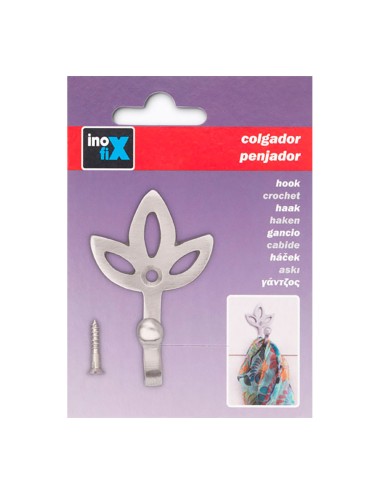 Colgador de laton modelo tulipan niquel satinado (blister)
