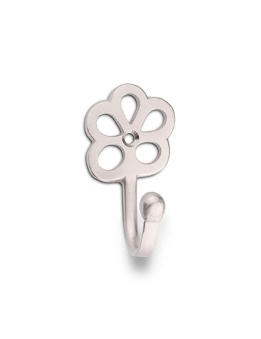Colgador de laton modelo flor niquel (blister)