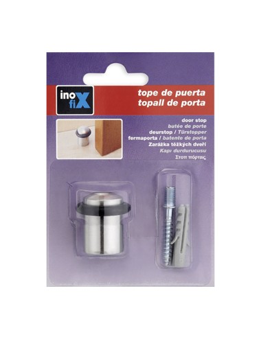 Tope de puerta con torica acero inoxidable (blister)
