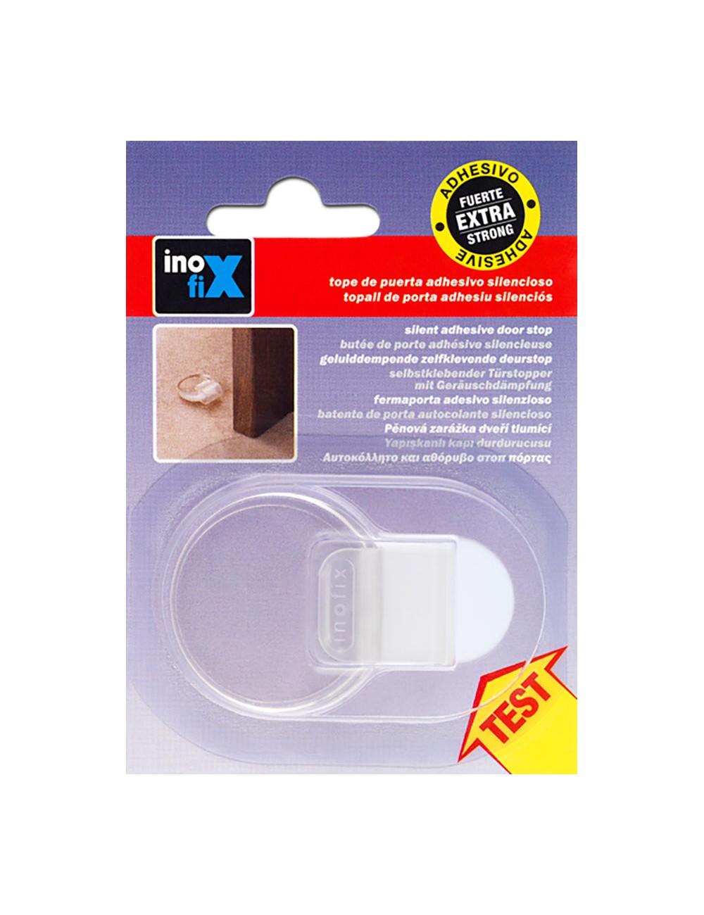 Tope adhesivo transparente silencioso (blister) inofix