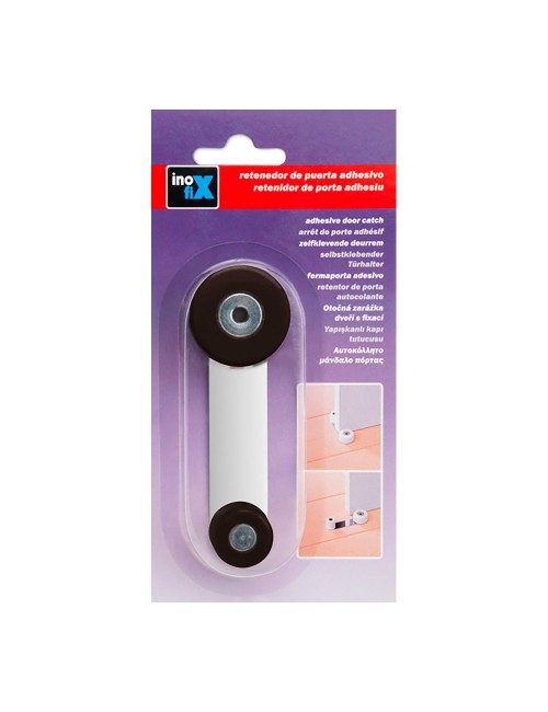 Tope retenedor giratorio metalico marron (blister) inofix