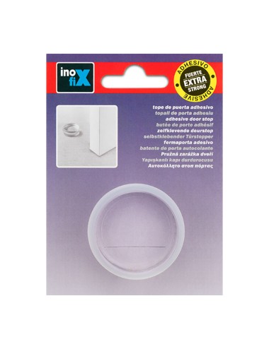 Tope adhesivo cilindrio transparente extra fuerte (blister) inofix