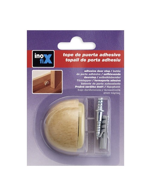 Tope adhesivo y tornillo haya (blister) inofix