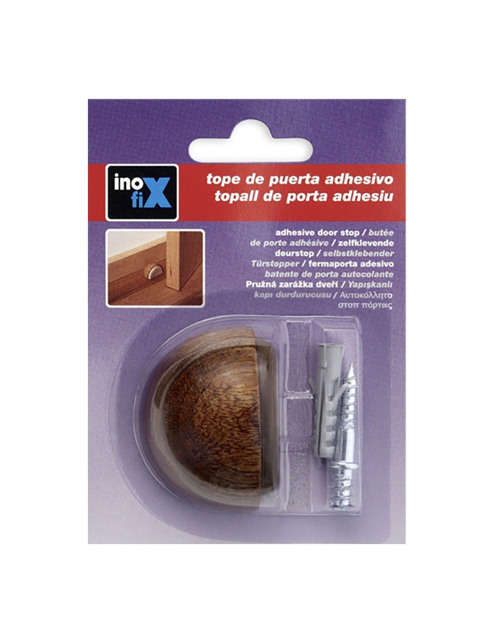 Tope adhesivo y con tornillo sapelly (blister) inofix