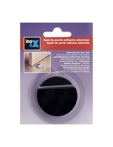 Tope adhesivo silencioso negro (blister) inofix
