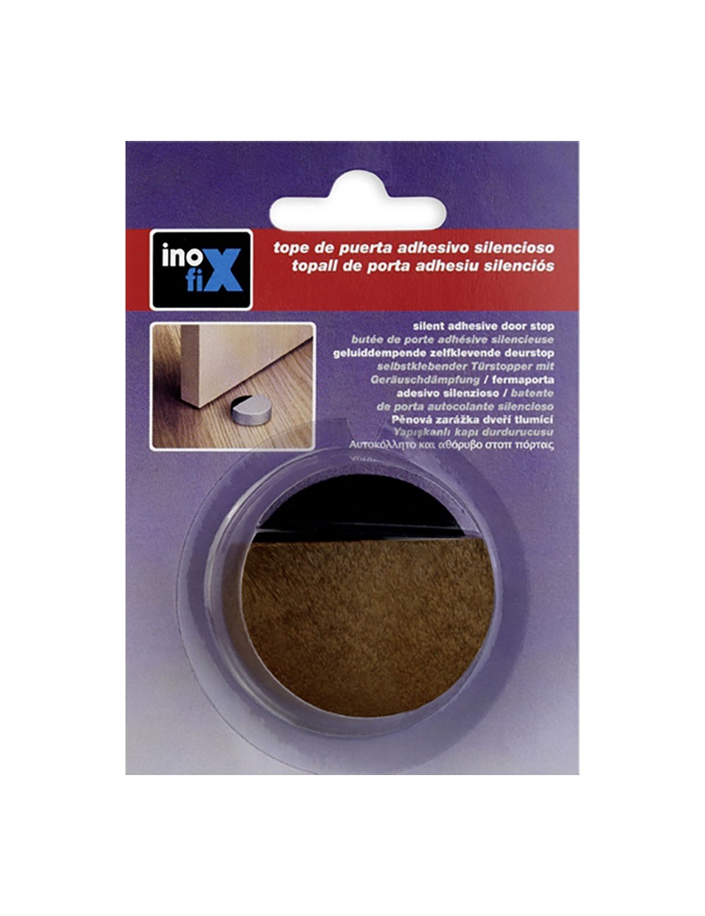 Tope adhesivo silencioso madera (blister) inofix