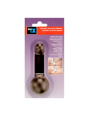 Tope retenedor giratorio adhesivo marron (blister) inofix