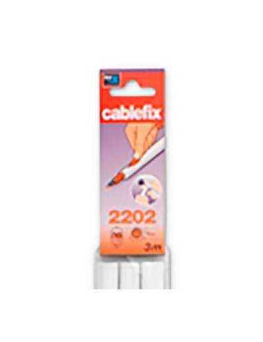 Cablefix adhesivo blanco 3 m 10,5 x 10 mm, blister