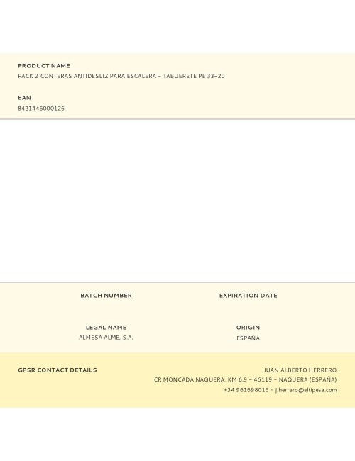 Pack 2 conteras antidesliz para escalera - tabuerete pe 33-20
