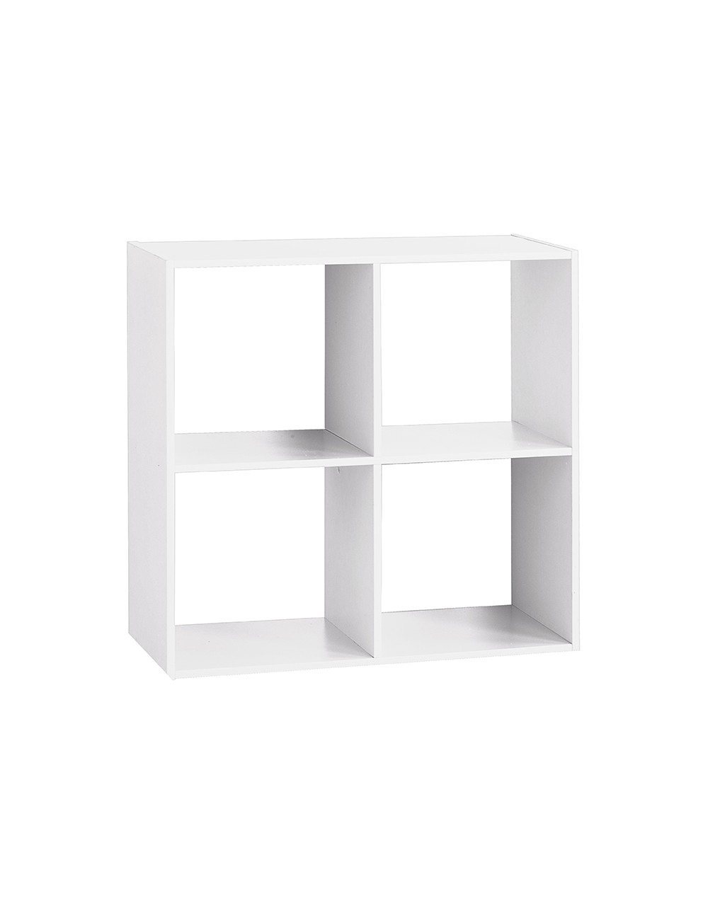 Estanteria madera para 4 cajas organizadoras blanco 67,6 x 32 x 67,6 cm