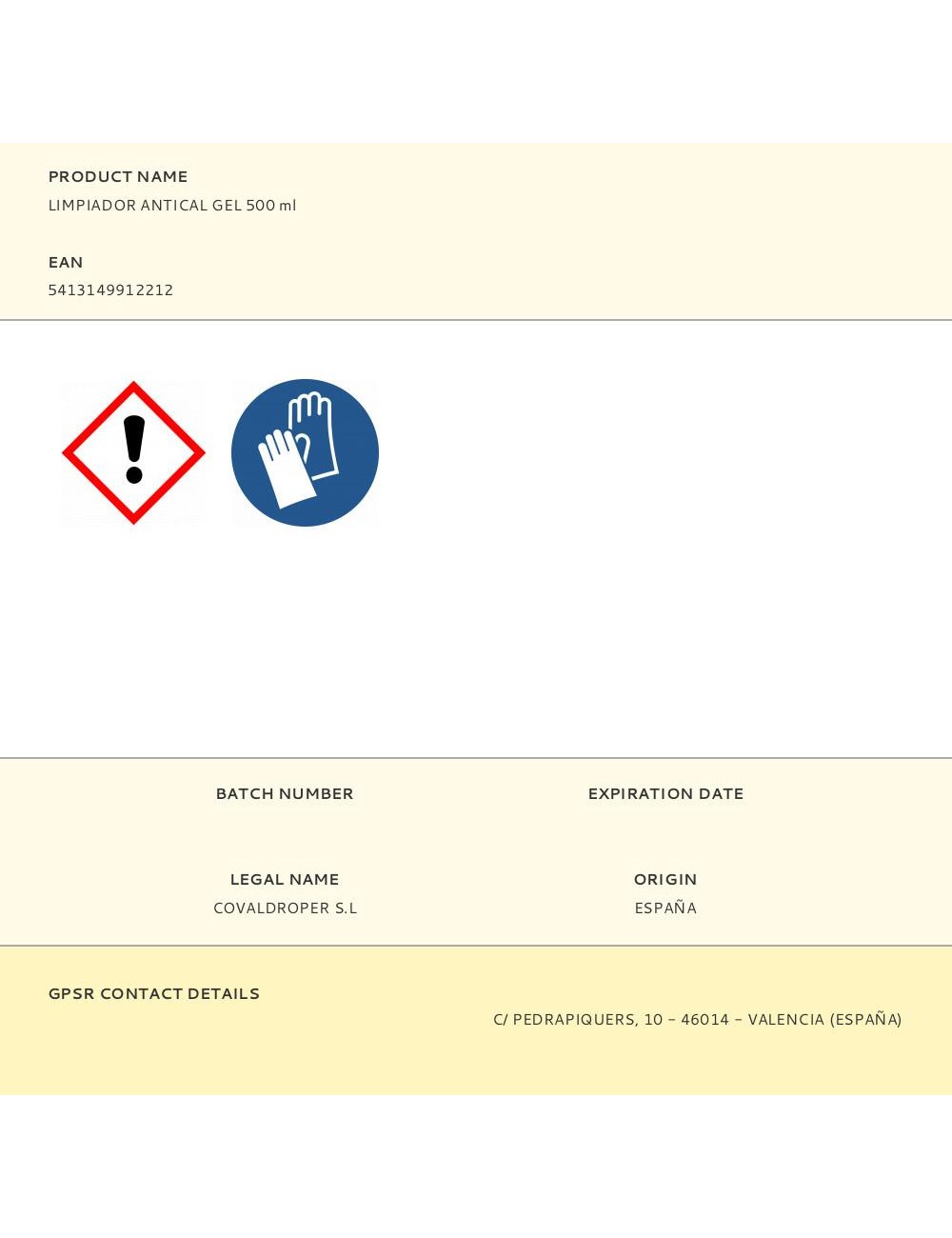 Limpiador antical gel 500 ml