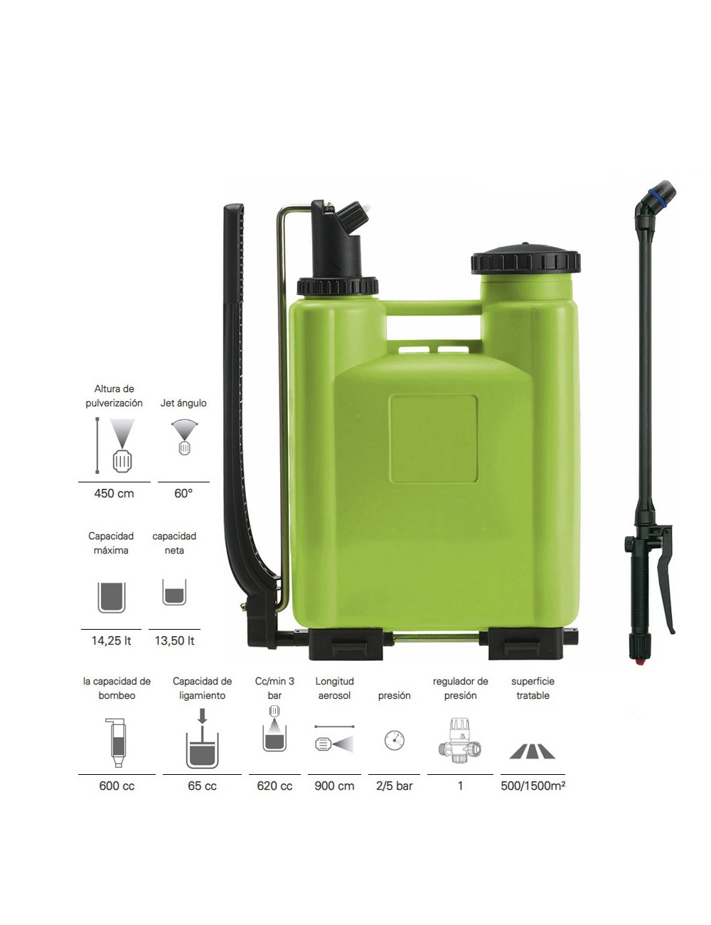 Pulverizador / vaporizador mochila 15 l