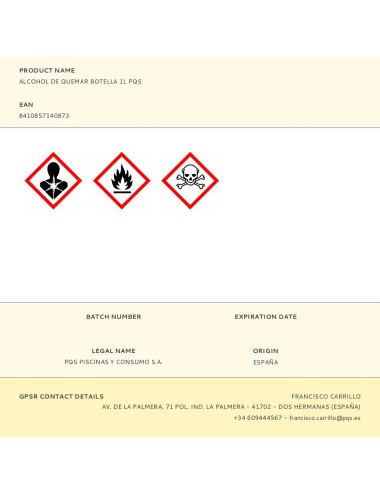 Alcohol de quemar botella 1l pqs