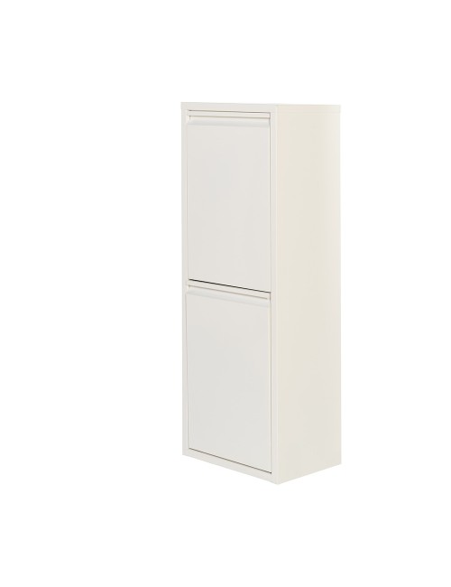 Armario metalico reciclaje 2 cajones blanco 92 x 35 x 25 cm