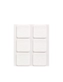Pack 6 fieltros blanco sinteticos adhesivos 31x31mm plasfix inofix