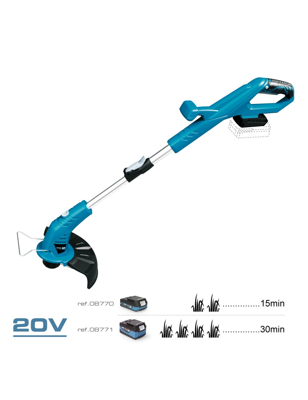 Recortabordes 20v (sin batería ni cargador) 28,5 x 117 cm