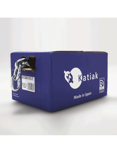 Caja cadena zincada "l" ø8mm paso 42mm ancho exterior 29mm 22m