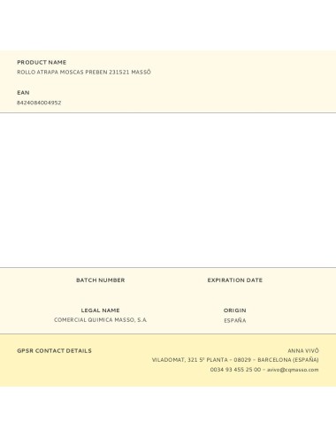 Rollo atrapa moscas preben 231521 massó