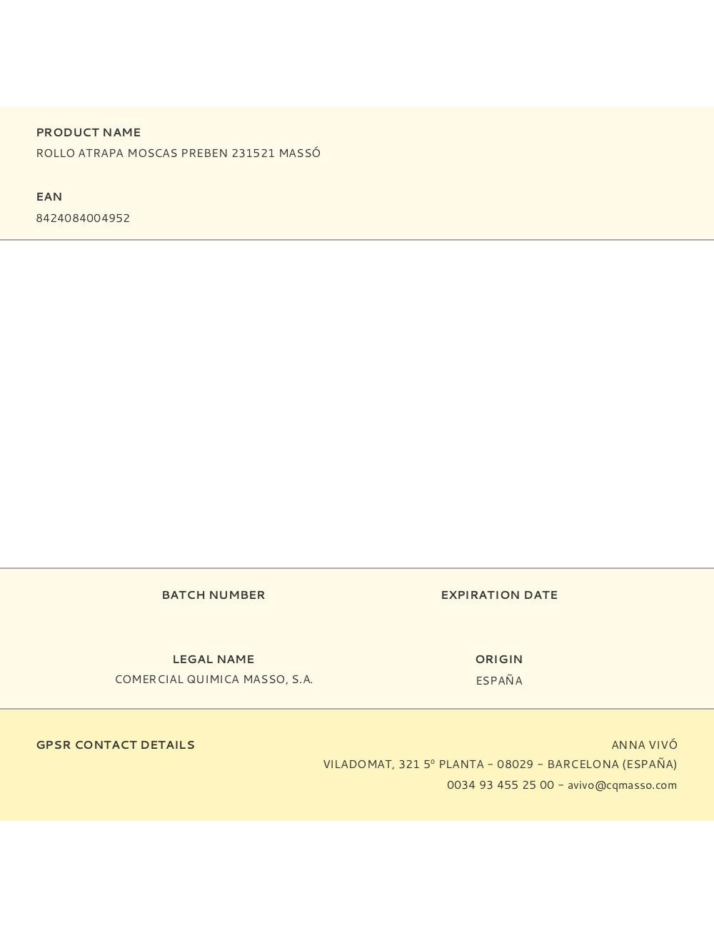 Rollo atrapa moscas preben 231521 massó