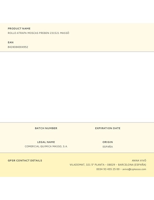 Rollo atrapa moscas preben 231521 massó