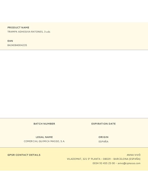 Trampa adhesiva ratones, 3 uds