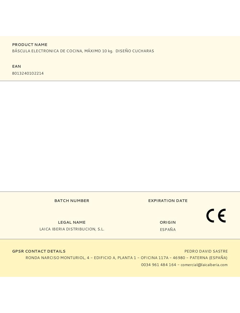 Báscula electronica de cocina, máximo 10 kg. diseño cucharas